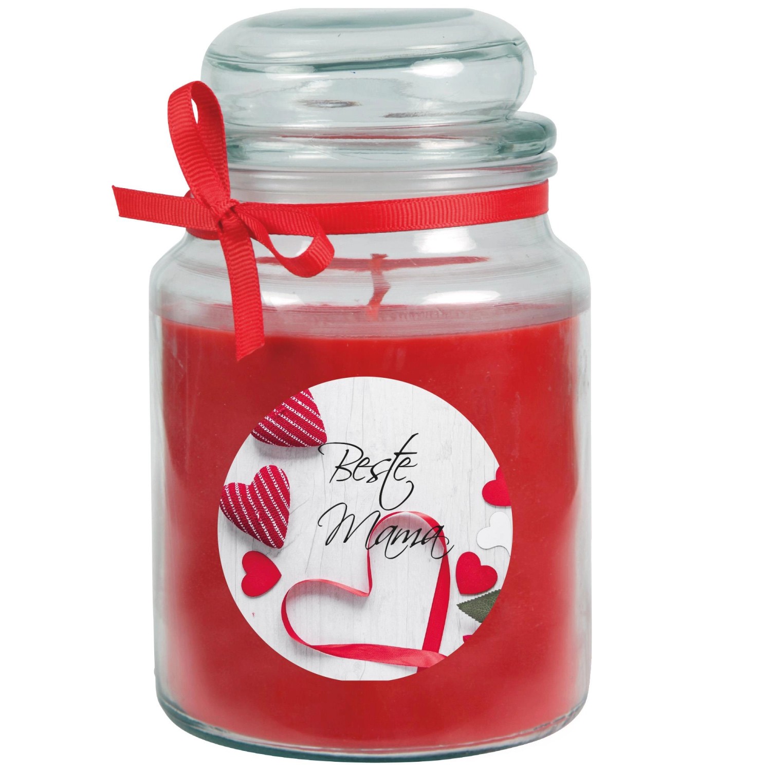 HS Candle Duftkerze & Glas Muttertag Rot Rose günstig online kaufen