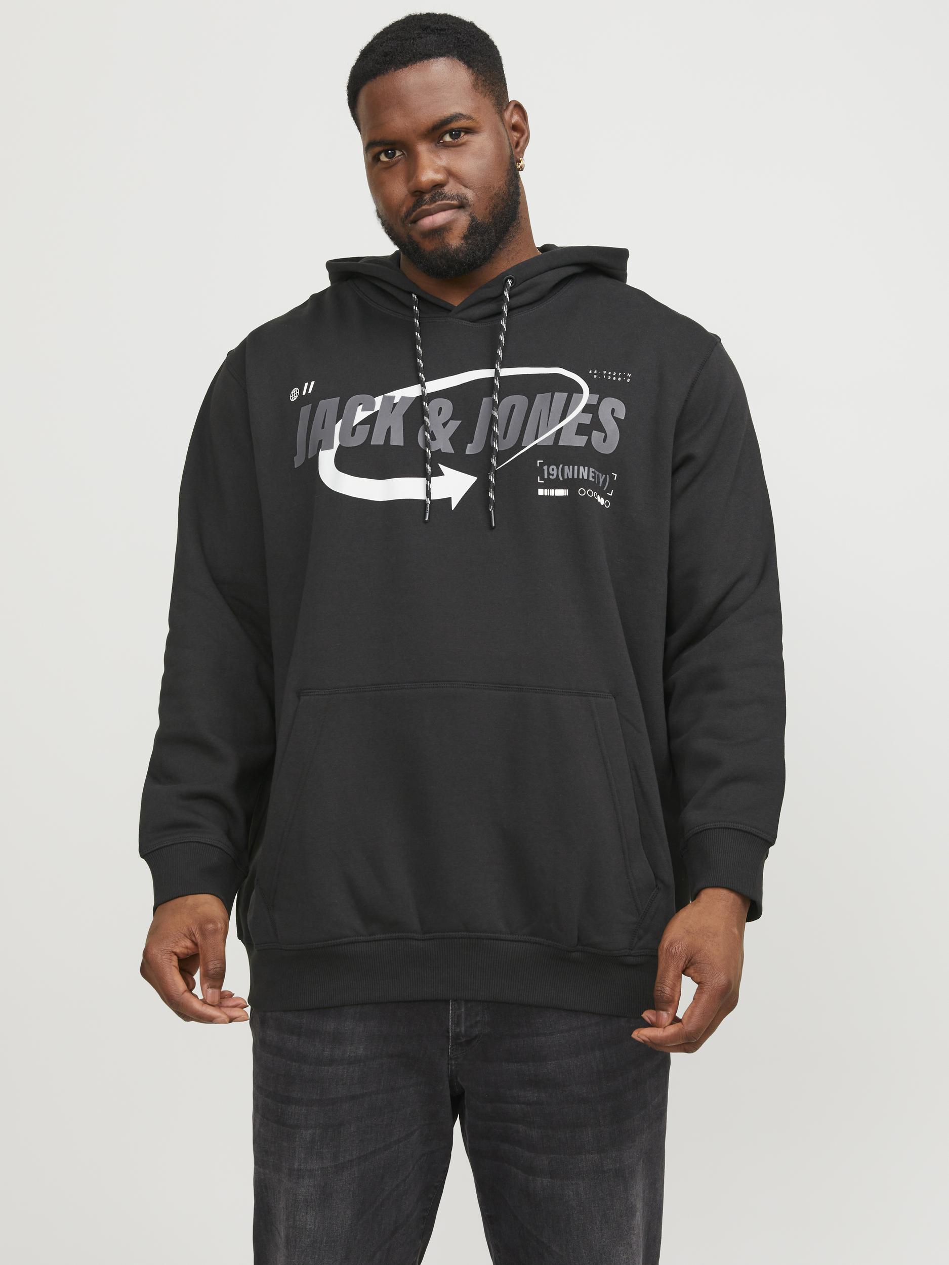 Jack & Jones PlusSize Hoodie JCOBLACK SWEAT HOOD CH PLS günstig online kaufen