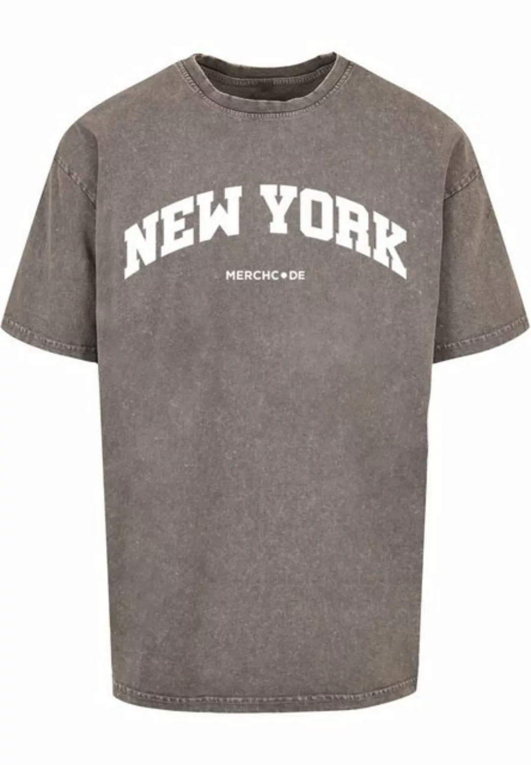 Merchcode T-Shirt Merchcode Herren New York Wording - Acid Washed Oversize günstig online kaufen