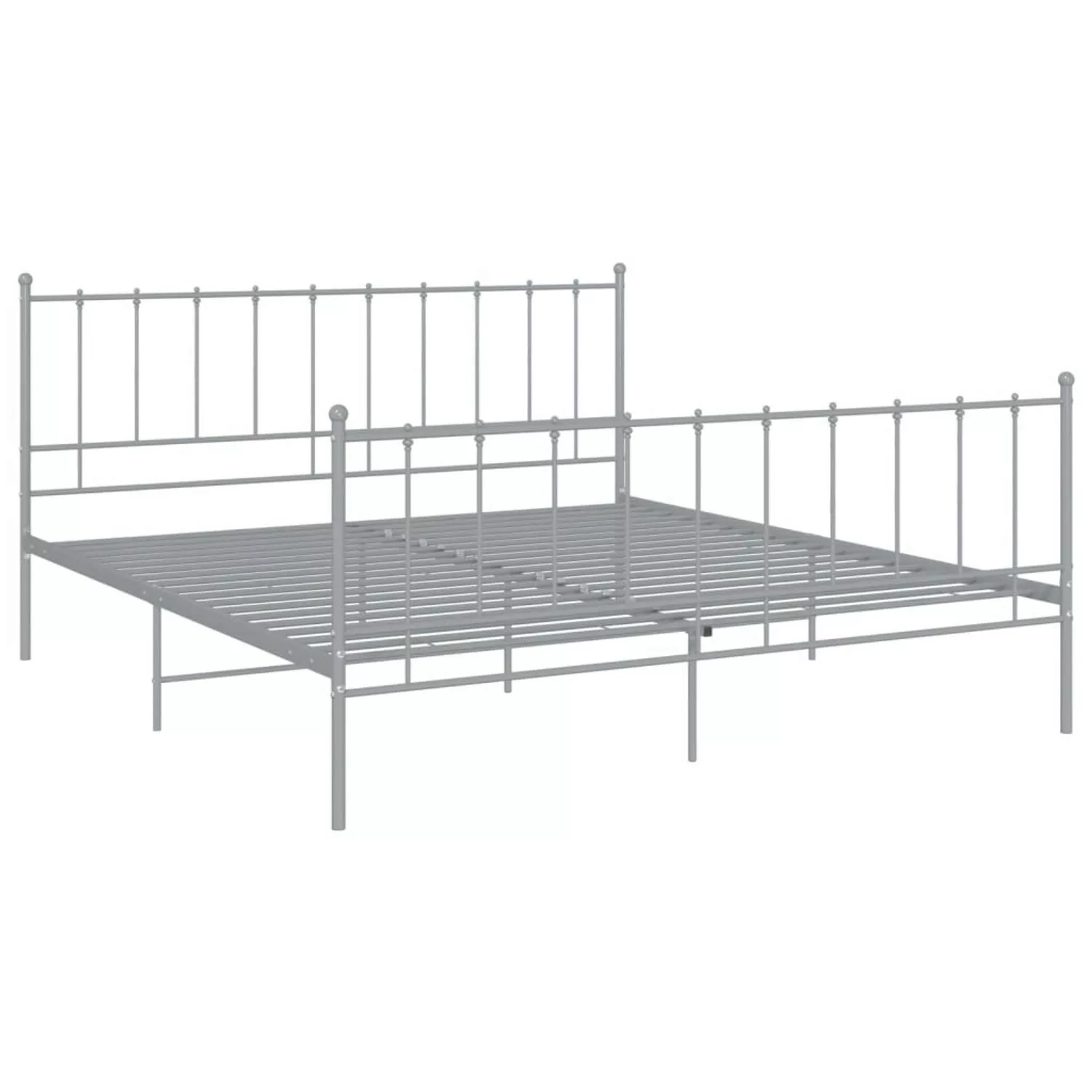 Bett Grau Metall 180x200 Cm günstig online kaufen