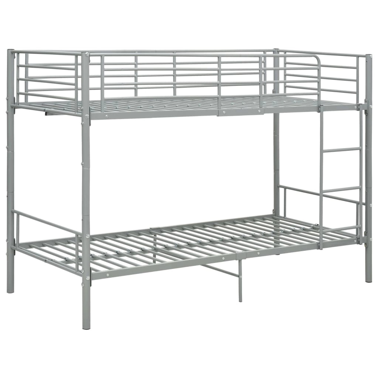 vidaXL Etagenbett Etagenbett Grau Metall 90200 cm Bett Bettrahmen Bettgeste günstig online kaufen