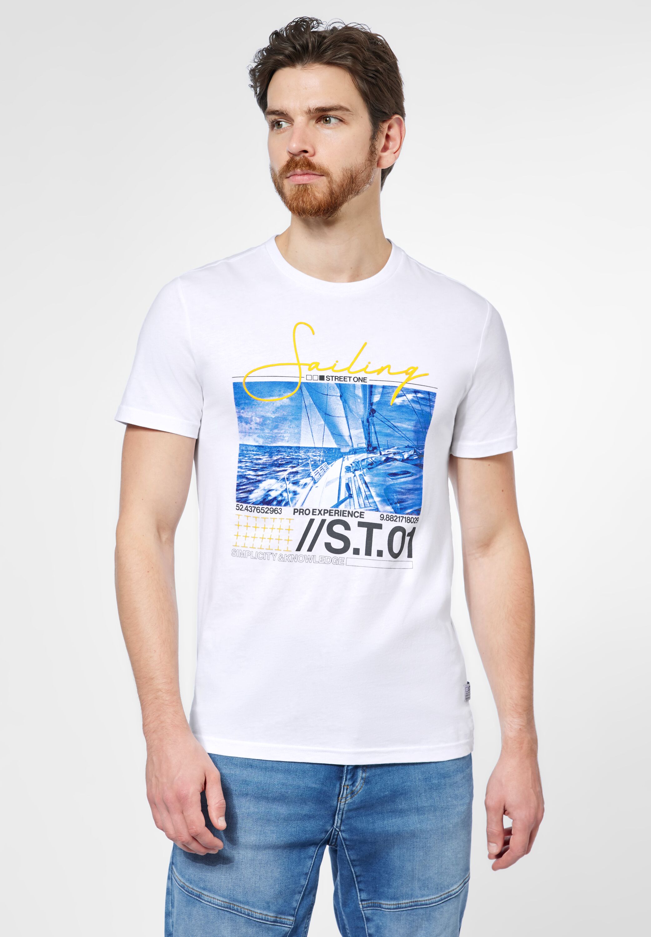 STREET ONE MEN T-Shirt, mit Fotoprint günstig online kaufen