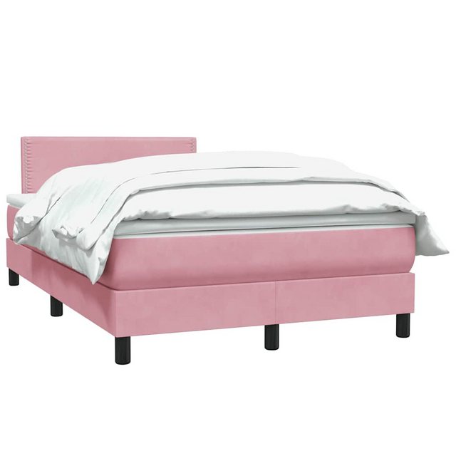 vidaXL Bett Boxspringbett mit Matratze Rosa 120x220 cm Samt günstig online kaufen