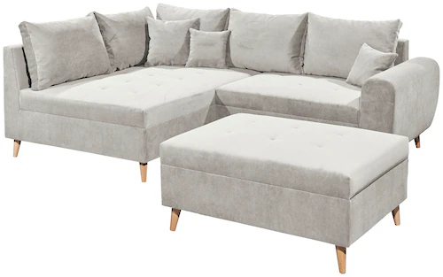 ED EXCITING DESIGN Ecksofa "Calanda L-Form", mit Hocker, frei im Raum stell günstig online kaufen