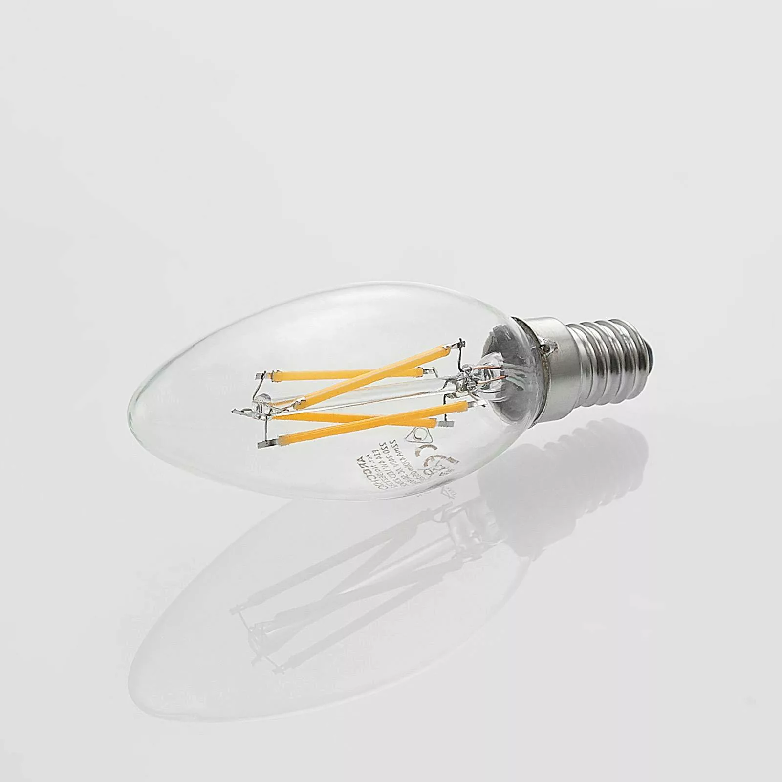 LED-Filamentlampe E14 4W 827 Kerze dimmbar 2er-Set günstig online kaufen