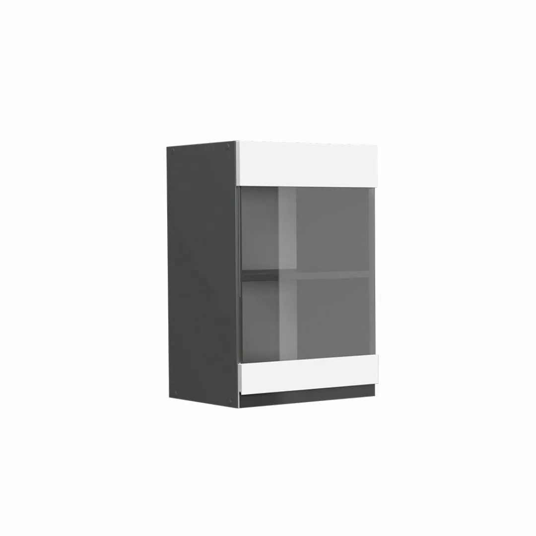 Vicco Glashängeschrank R-Line, Weiß/Anthrazit, 40 cm günstig online kaufen
