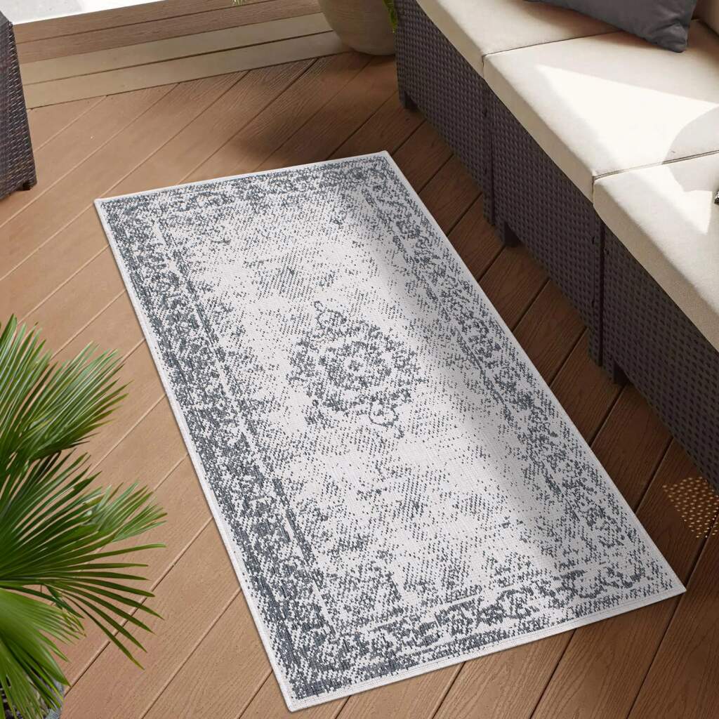 Carpet City Outdoorteppich »DUO RUG 5577«, rechteckig, Wendeteppich Wetterf günstig online kaufen