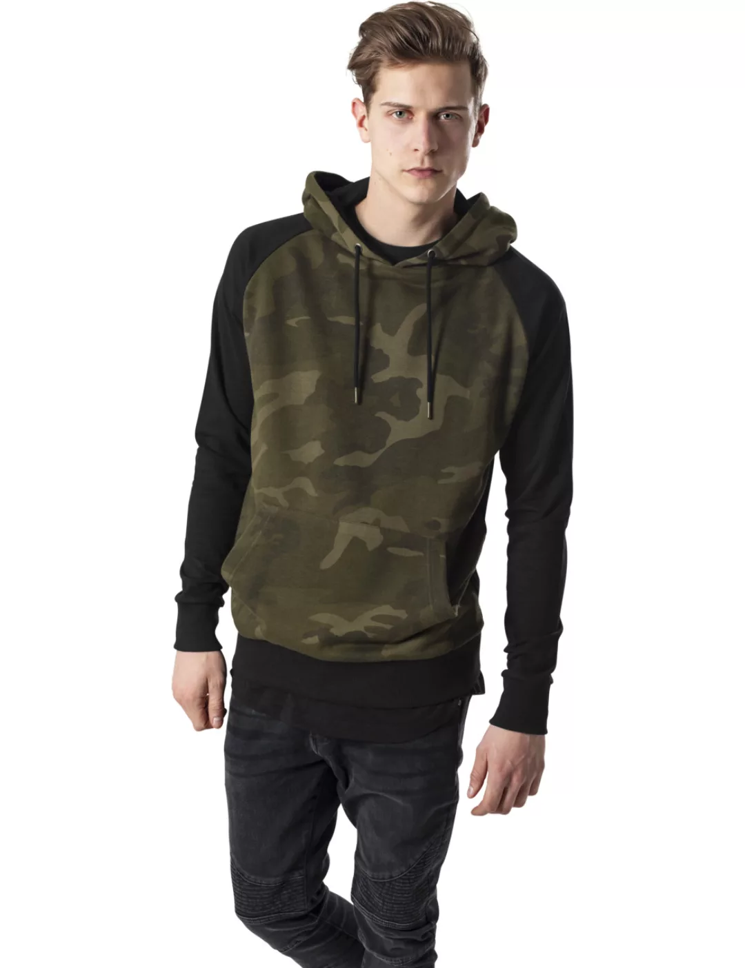 Urban Classics Herren Kapuzensweater Camo Contrast Raglan Hoody günstig online kaufen