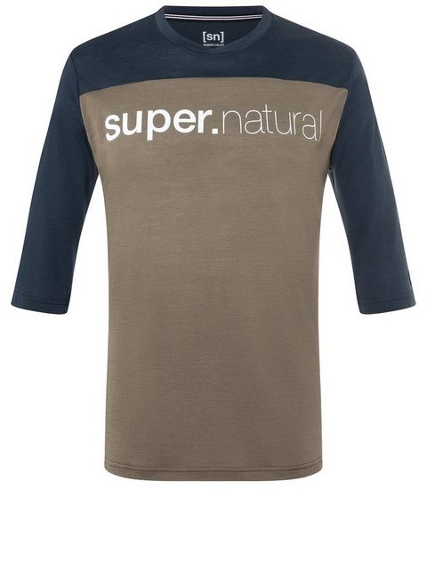 SUPER.NATURAL T-Shirt Merino T-Shirt CONTRAST 3/4 funktioneller Merino-Mate günstig online kaufen