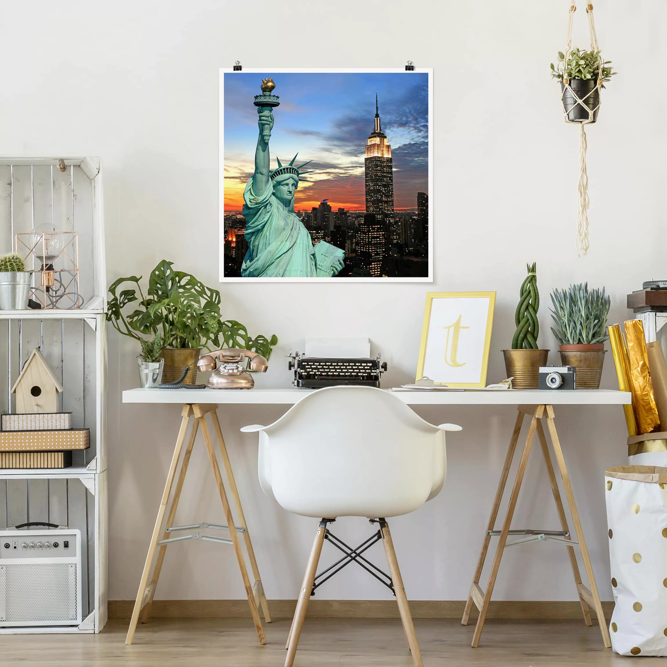 Poster Architektur & Skyline - Quadrat New York at Night günstig online kaufen