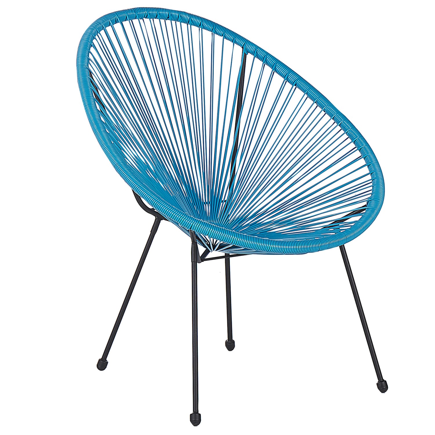 Beliani Cocktailsessel Blau Schwarz 90x70x87 günstig online kaufen