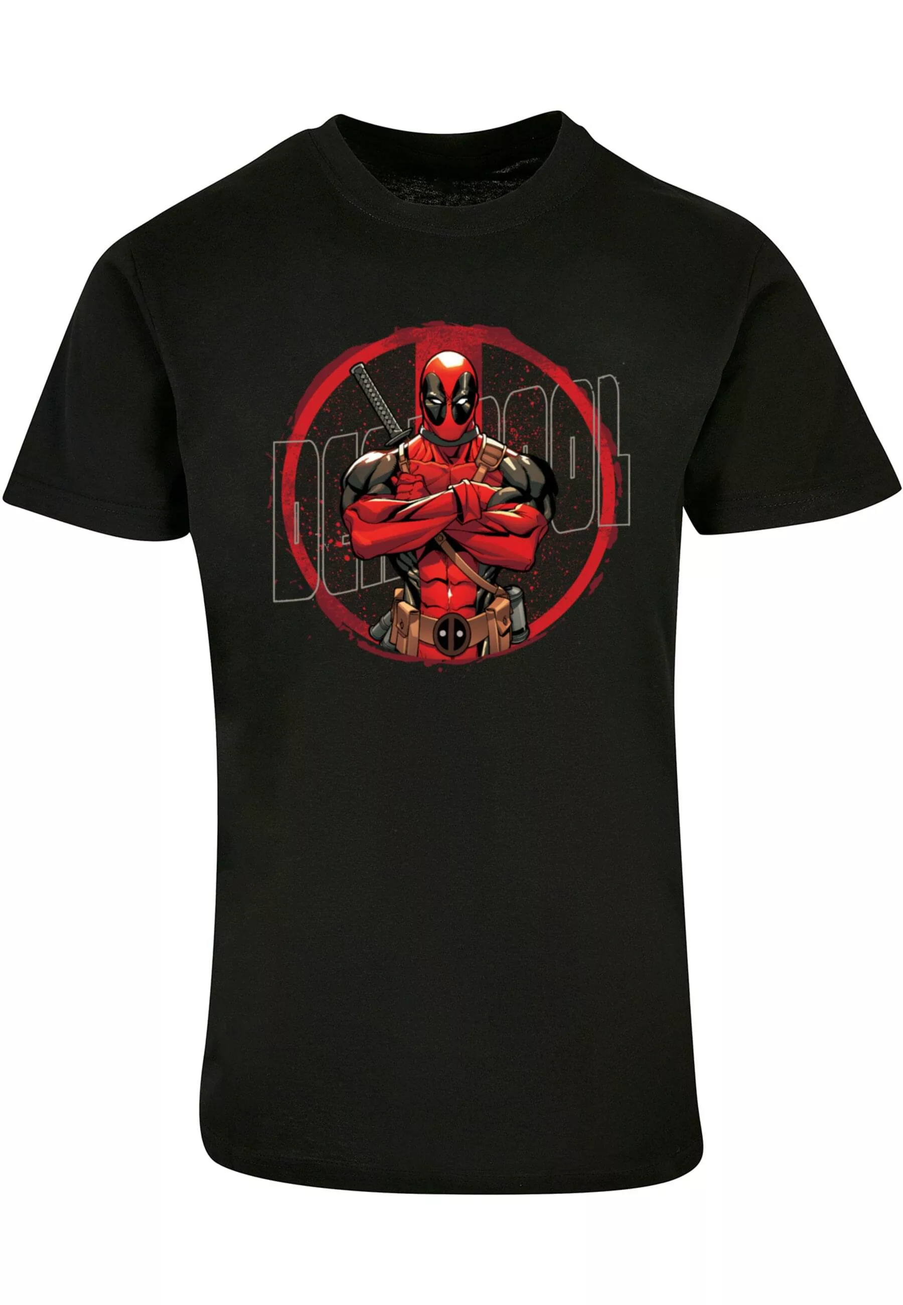 ABSOLUTE CULT T-Shirt "ABSOLUTE CULT Herren Deadpool - Splatter Posed Logo günstig online kaufen