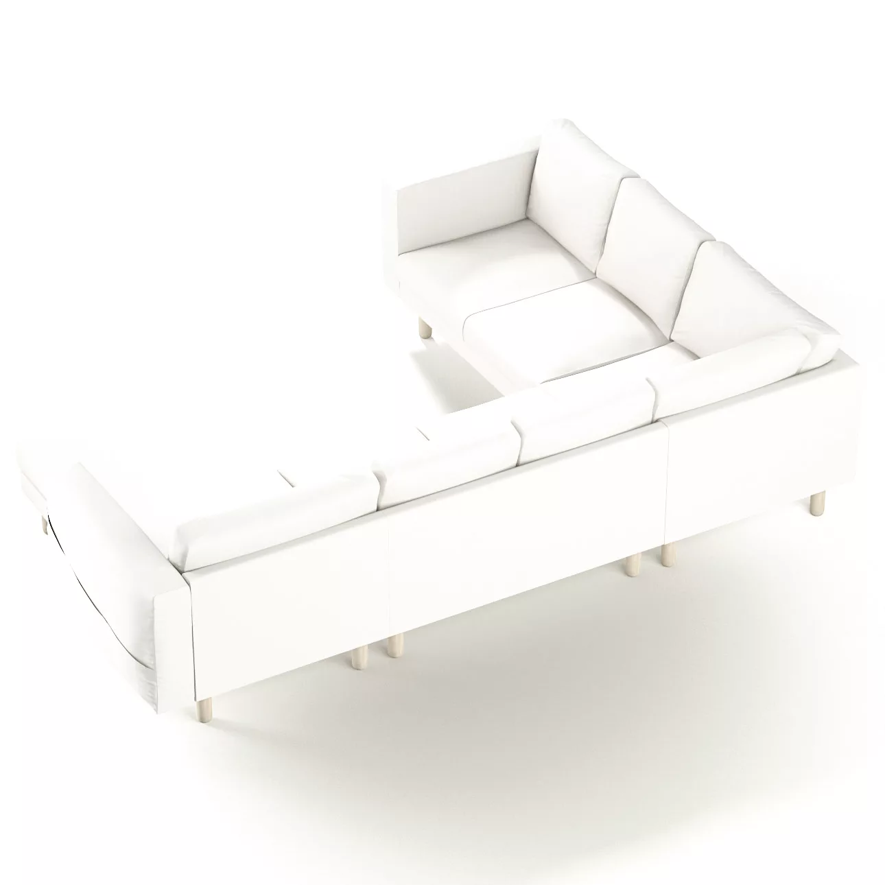 Bezug für Norsborg 5-Sitzer Ecksofa mit Recamiere, weiss, Norsborg Bezug fü günstig online kaufen