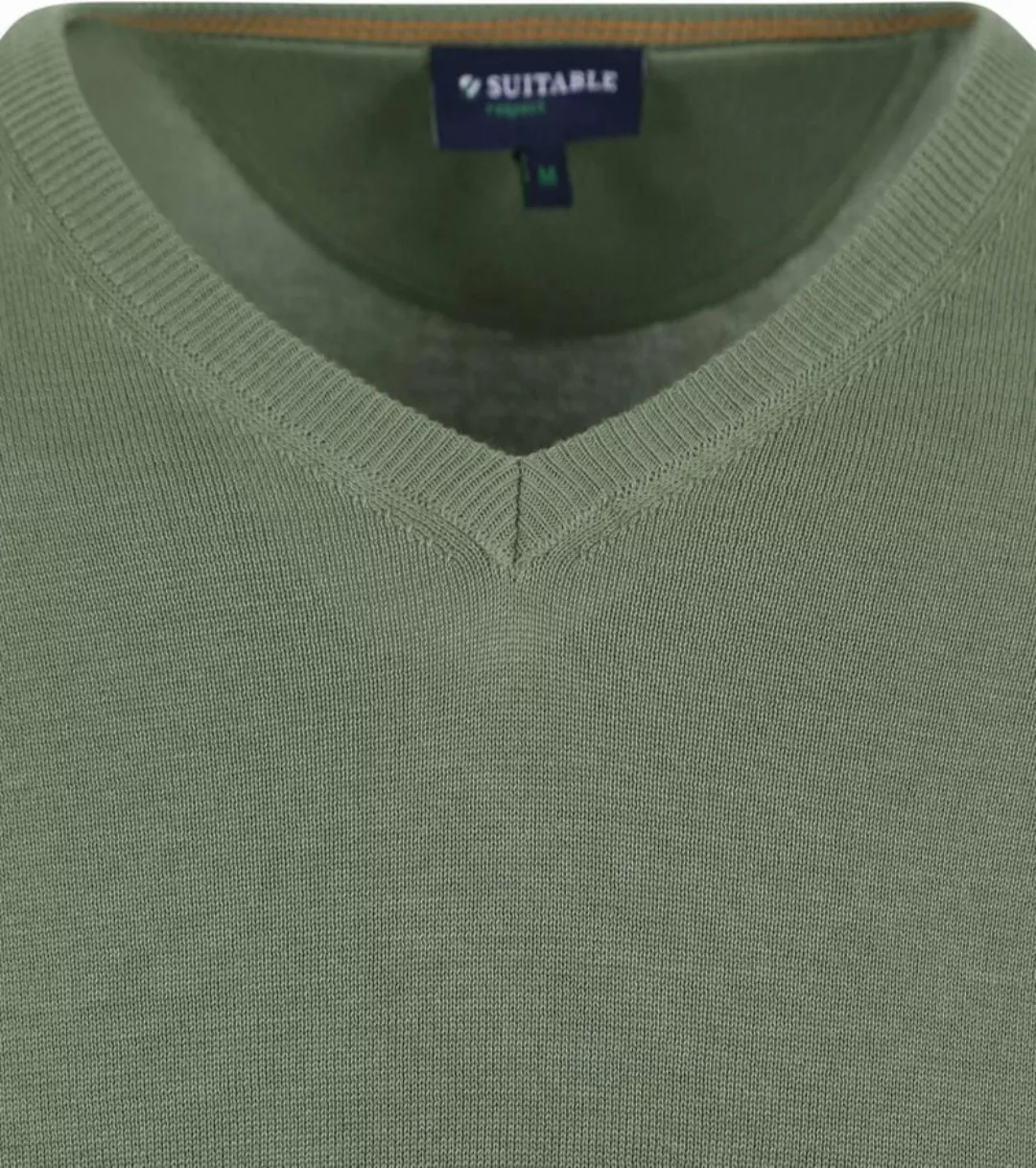 Suitable Respect Bio-Baumwolle Pullover Vinir Mid Grün - Größe M günstig online kaufen
