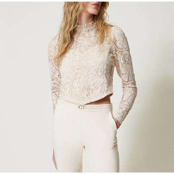 Twin Set  3/4 Jeans BLUSA CROPPED IN PIZZO MACRAME Art. 242TP2464 günstig online kaufen