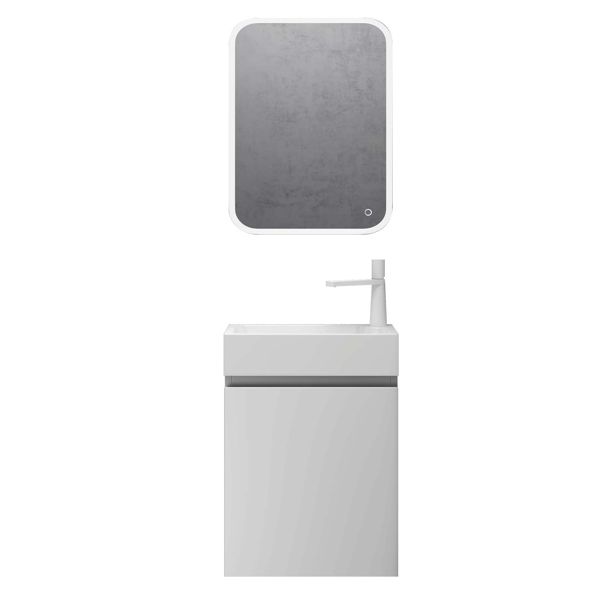 doporro Badmöbel-Set mit Waschbecken Waschtischunterschrank Wandmontage günstig online kaufen
