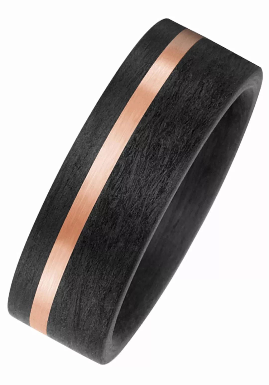 JOBO Fingerring, Carbon und 585 Roségold matt Partnerring bicolor günstig online kaufen