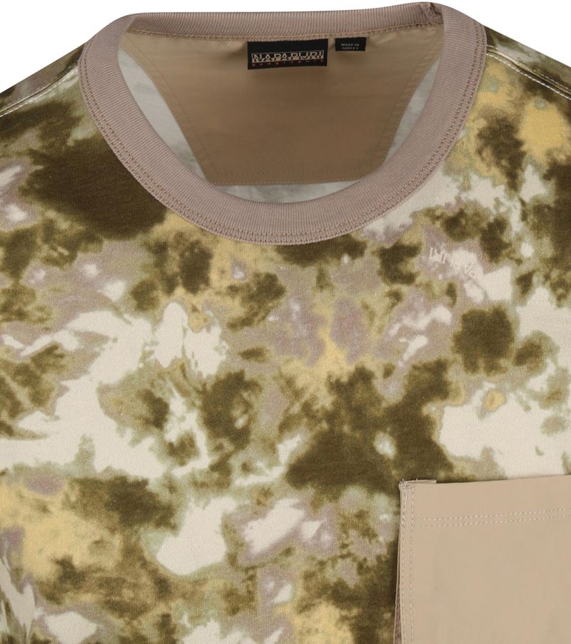 Napapijri Grüne Camouflage T-Shirt - Größe L günstig online kaufen