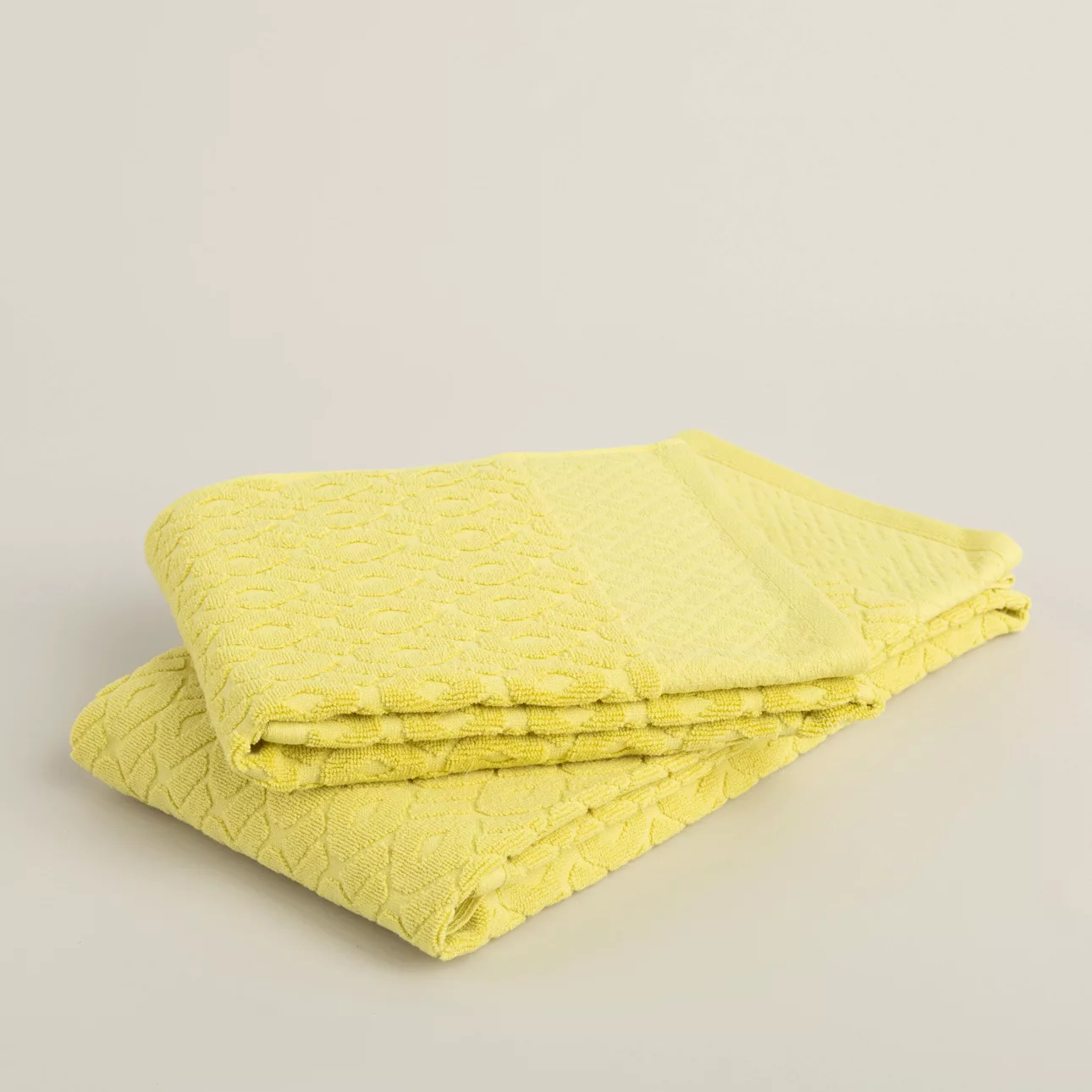 Handtuch Lattice 50x90 cm sunny yellow, 50 x 90 cm günstig online kaufen