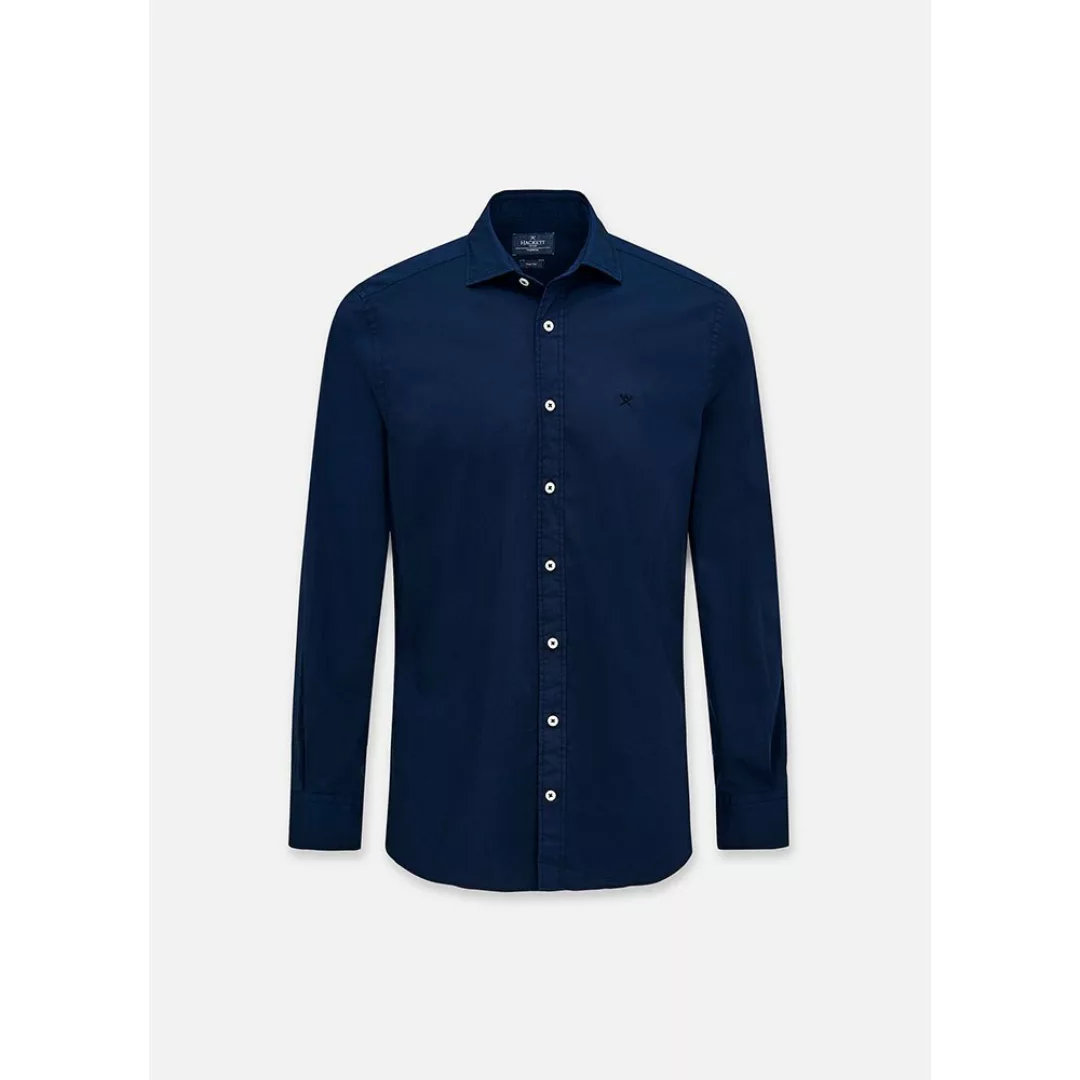 Hackett Gmt Dyed Stretch Pop Langarm Hemd L Navy günstig online kaufen