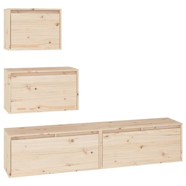 vidaXL TV-Schrank TV-Schränke 4 Stk Massivholz Kiefer Lowboard Lowboard günstig online kaufen