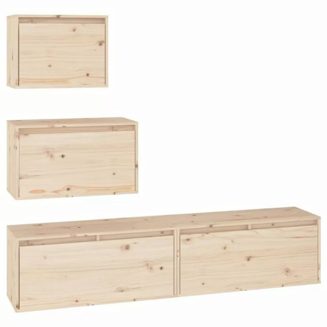 furnicato TV-Schrank TV-Schränke 4 Stk. Massivholz Kiefer (1-St) günstig online kaufen