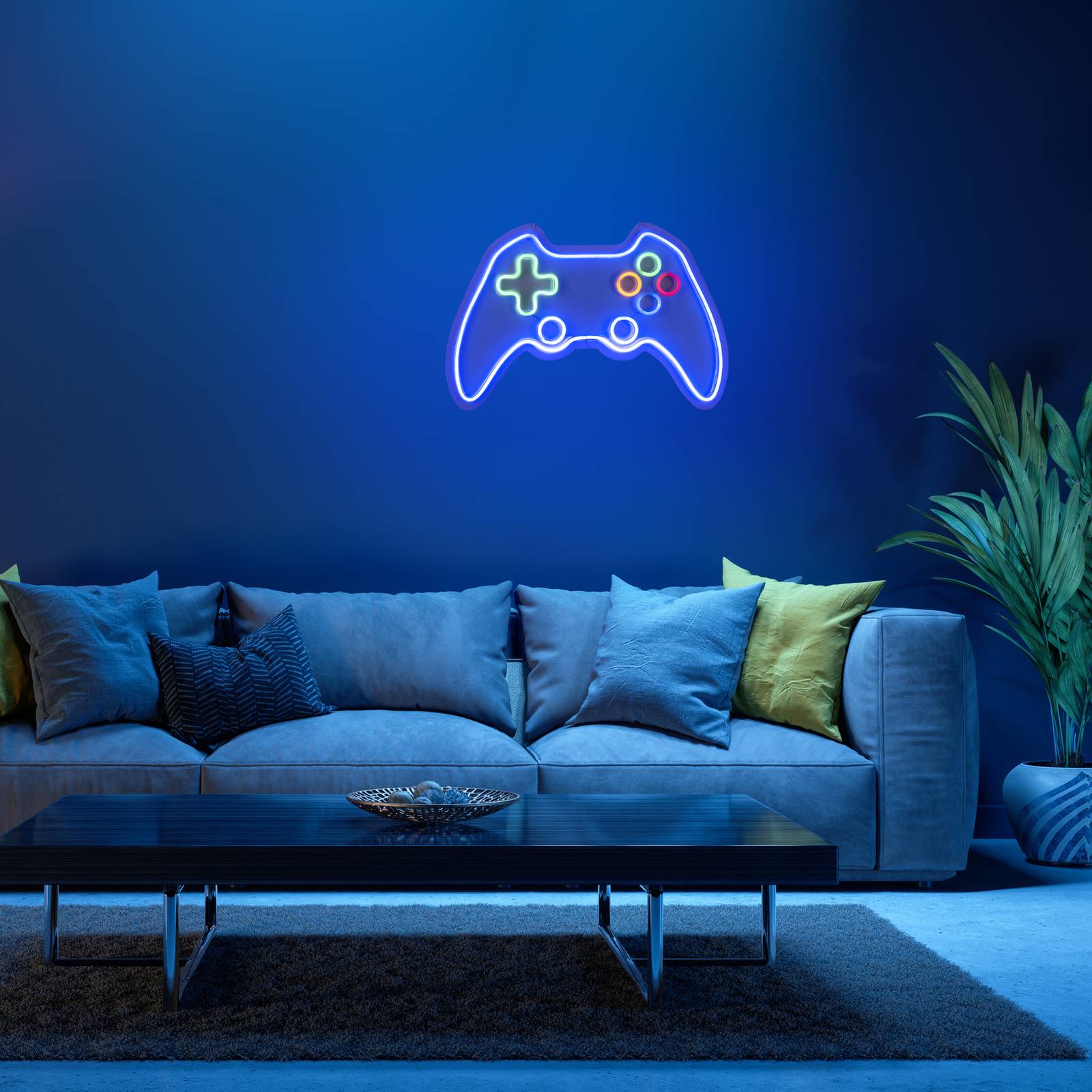 LED-Wandleuchte Neon Gamer, USB günstig online kaufen