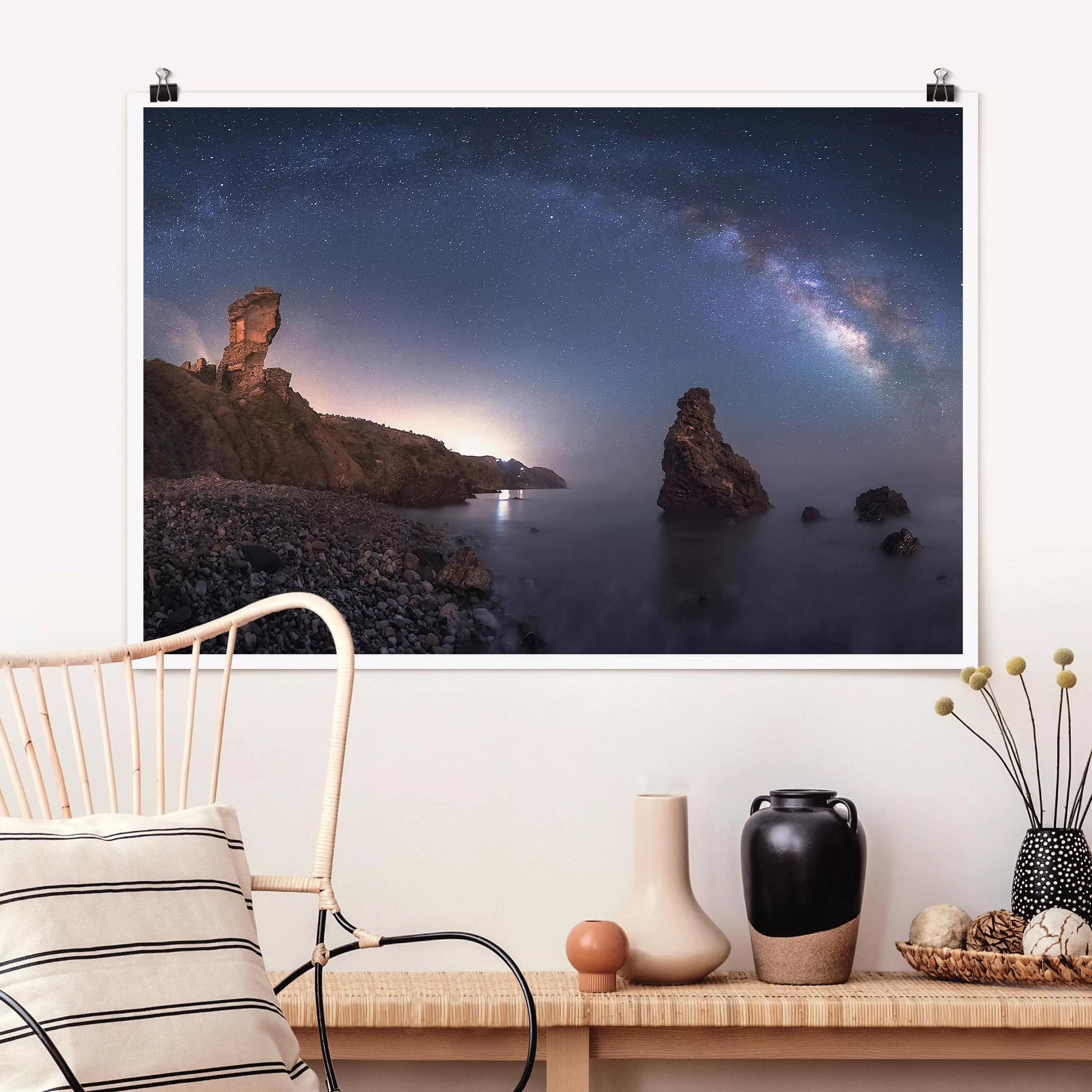 Poster Natur & Landschaft - Querformat Sea of galaxies günstig online kaufen