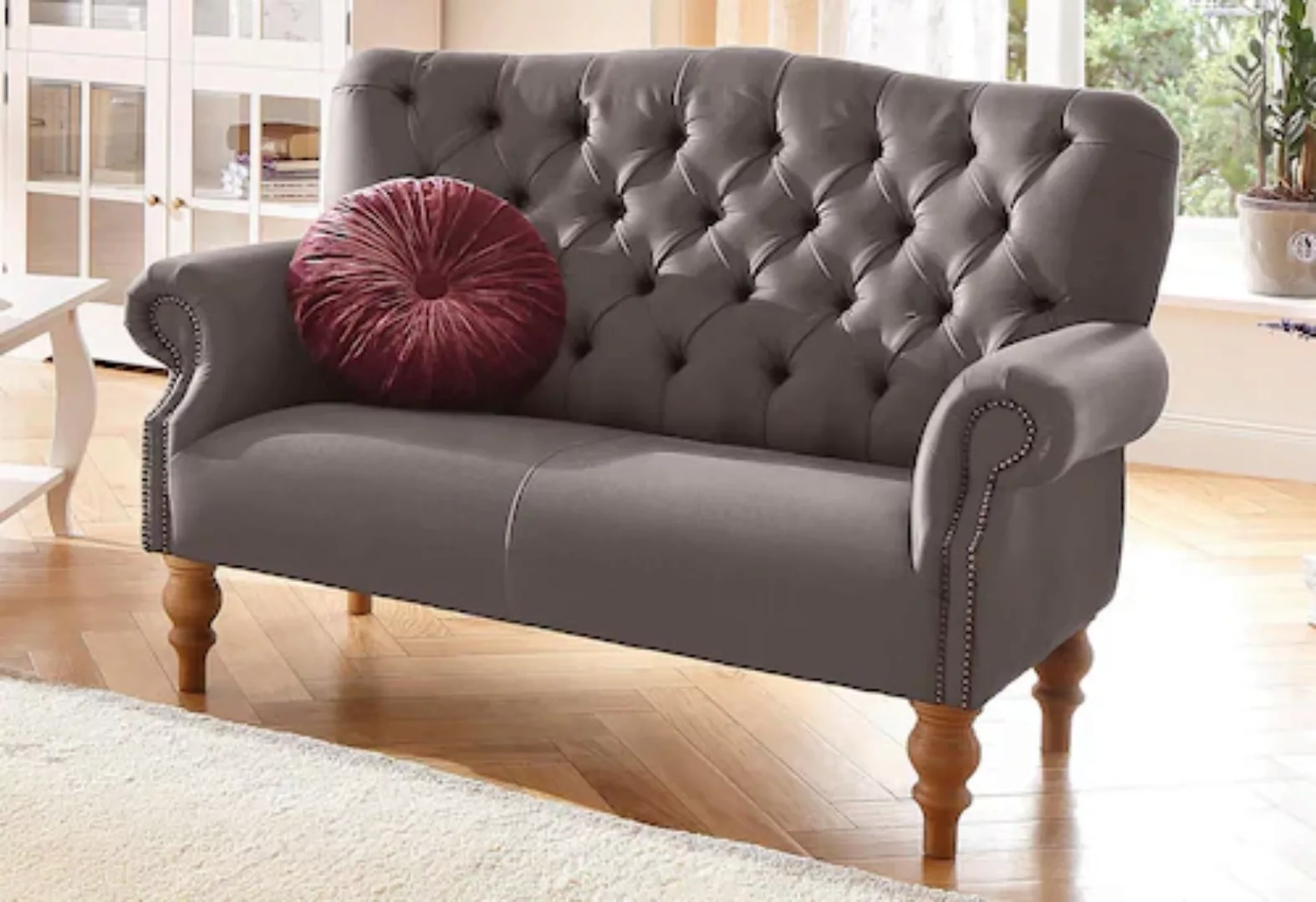 Home affaire Chesterfield-Sofa Lord, mit echter Chesterfield-Knopfheftung u günstig online kaufen