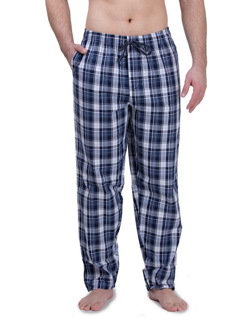 Moonline Schlafhose Herren Webhose Freizeithose Loungewear aus 100% Baumwol günstig online kaufen