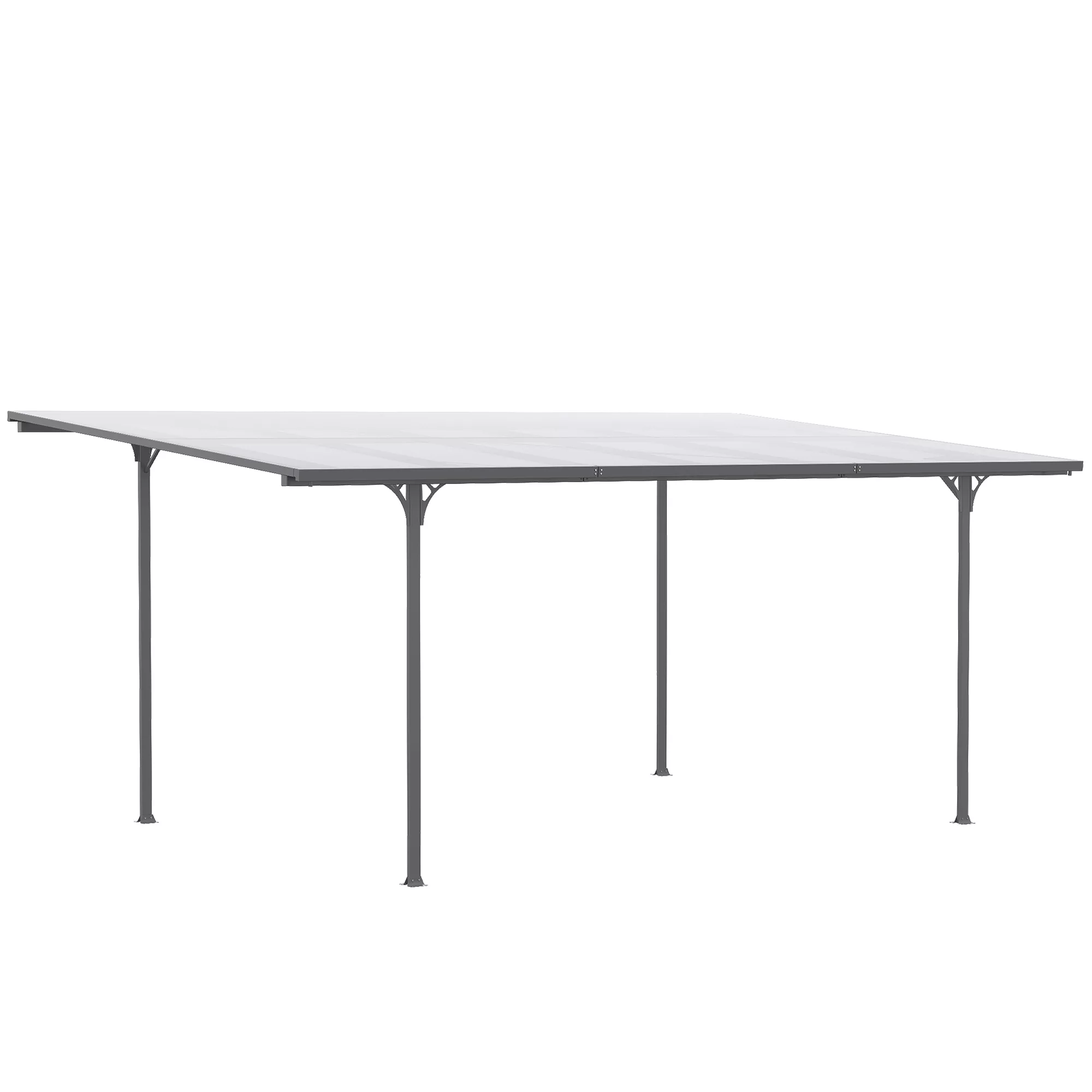 Outsunny Gartenpavillon-Pergola mit robustem Aluminium und Polycarbonat 500 günstig online kaufen