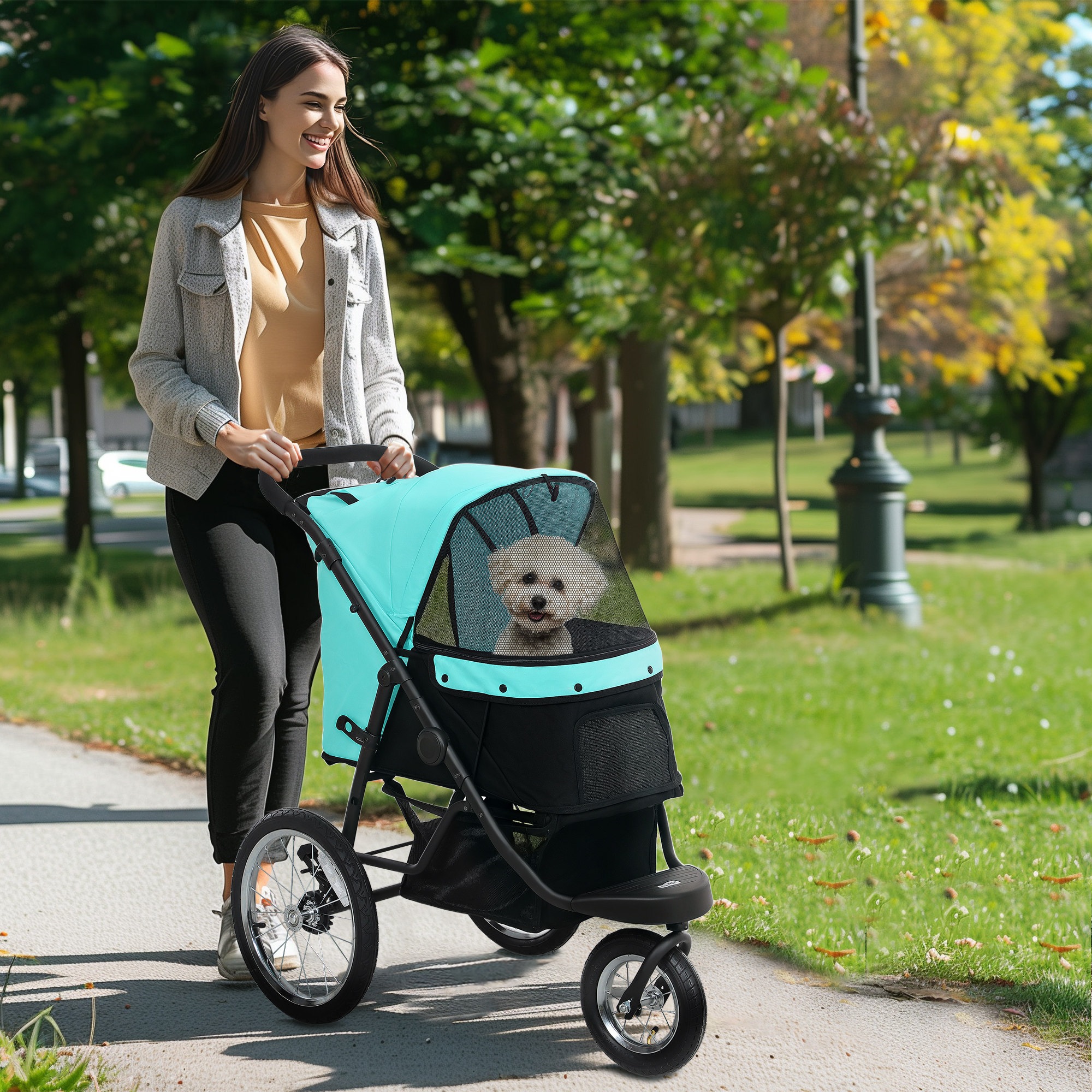 PawHut Hundewagen Jogger Hundebuggy klappbar für kleine Hunde & Katzen bis günstig online kaufen