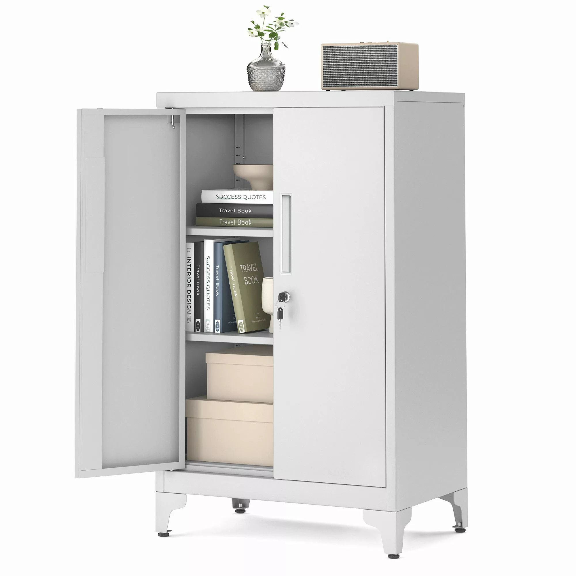 SONGMICS Aktenschrank Aktenschrank, Mehrzweckschrank, Büroschrank mit günstig online kaufen