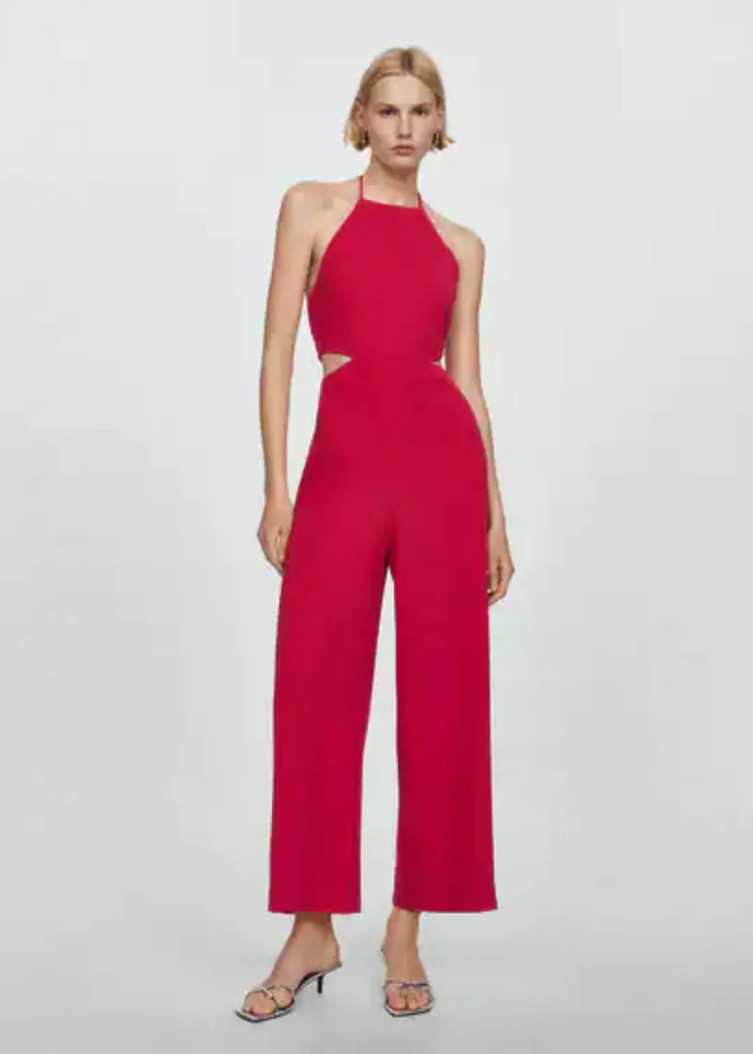 Neckholder-Jumpsuit mit Schlitzen günstig online kaufen