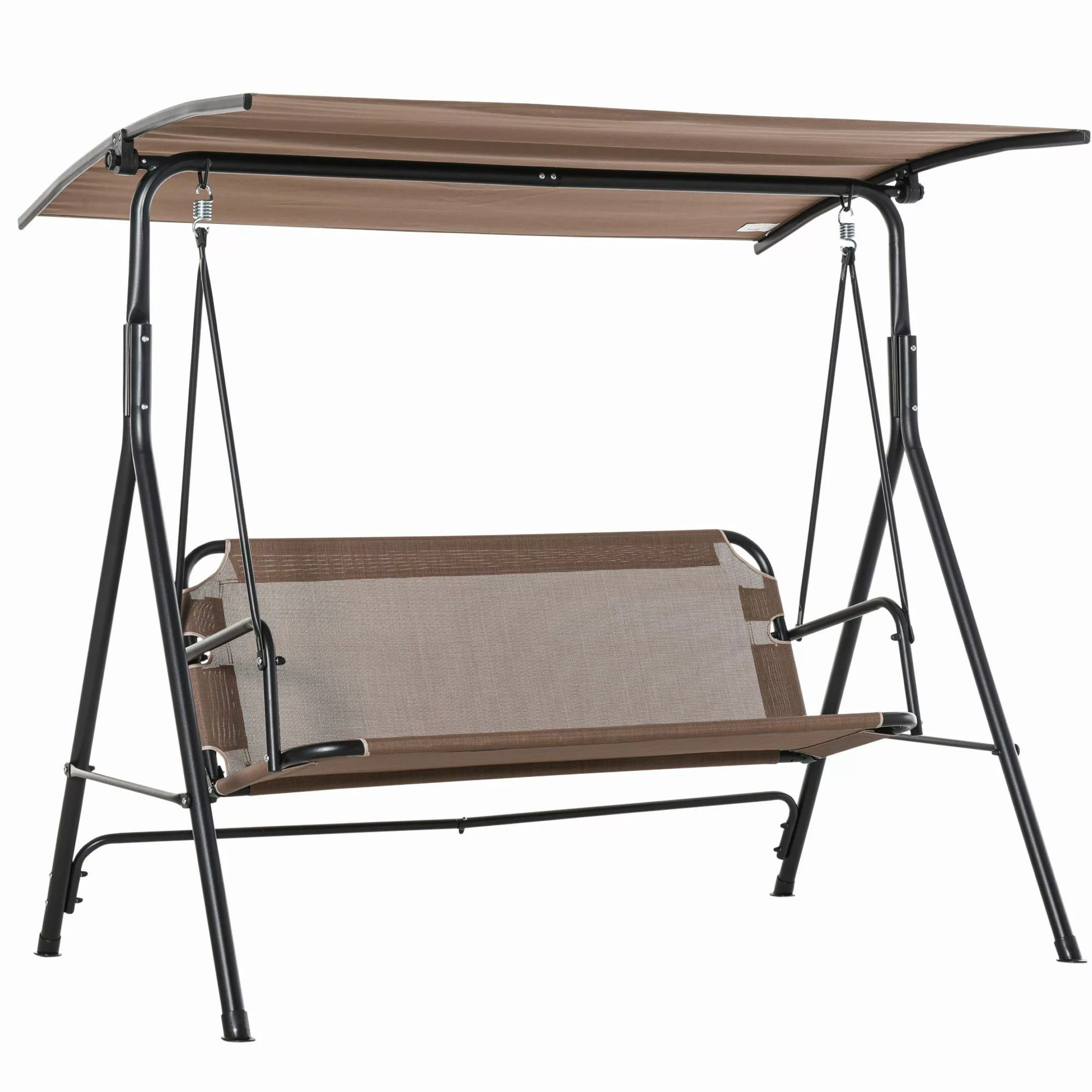 Outsunny Hollywoodschaukel Gartenschaukel mit verstellbarem Sonnendach, günstig online kaufen