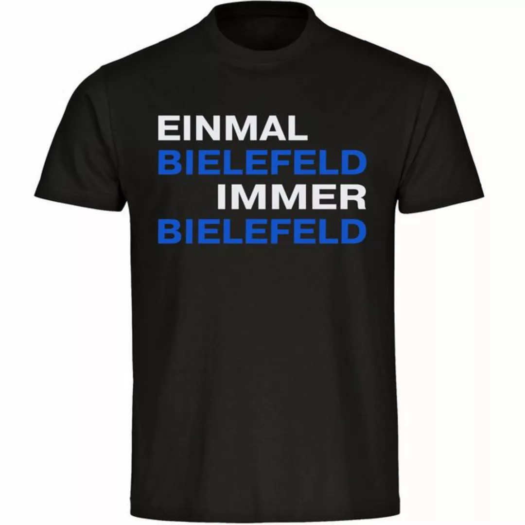 multifanshop T-Shirt Herren Bielefeld - Einmal Immer - Männer günstig online kaufen