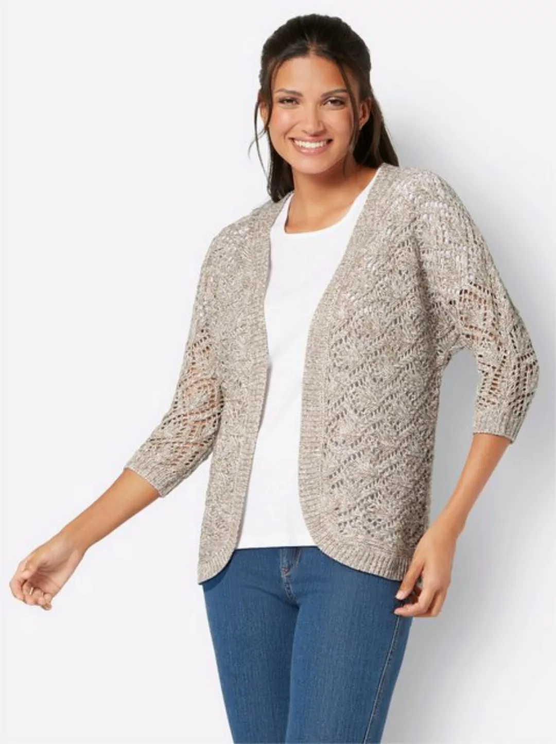 Sieh an! Strickjacke Ajourstrickjacke günstig online kaufen