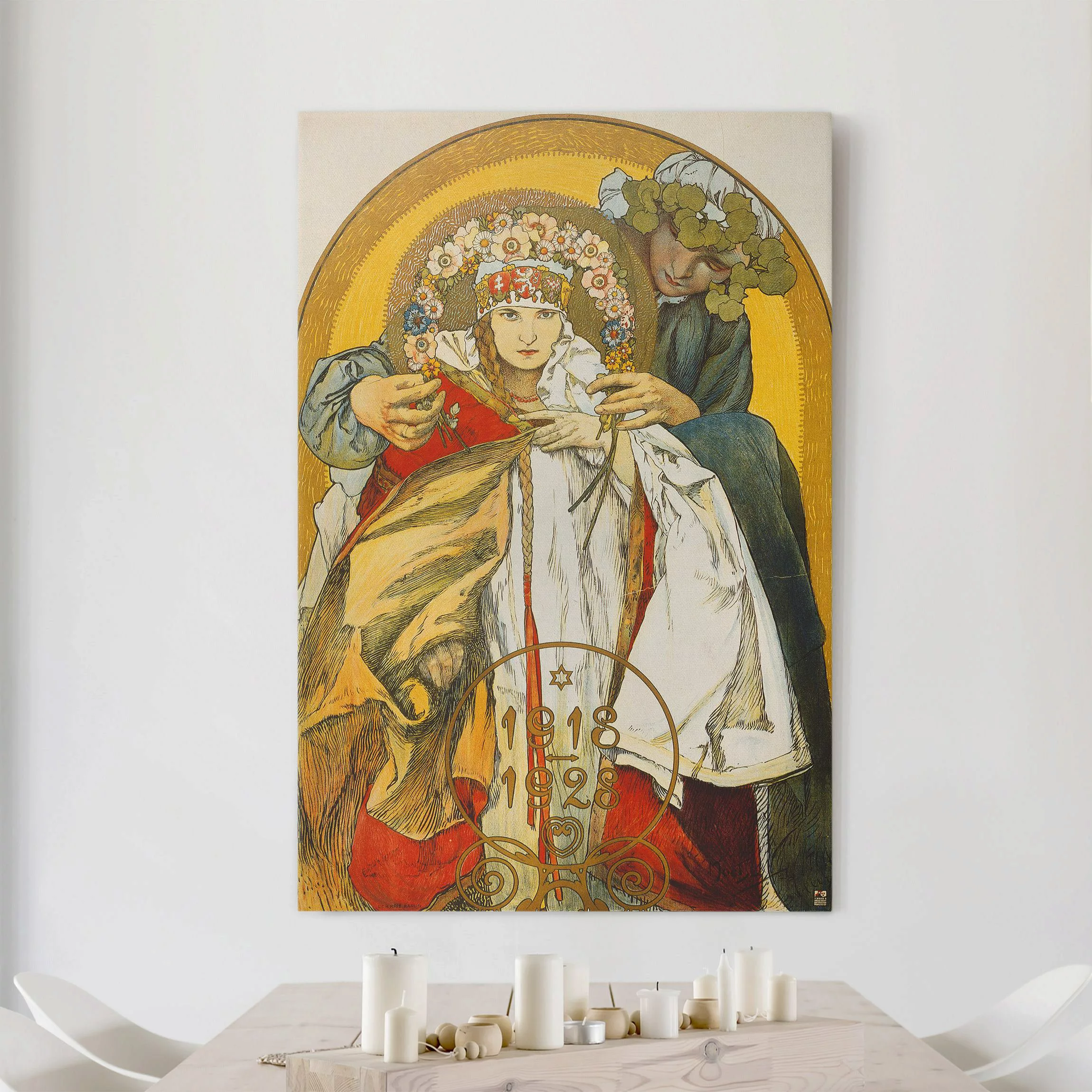 Leinwandbild Kunstdruck Alfons Mucha - Plakat Tschechoslowakischen Republik günstig online kaufen