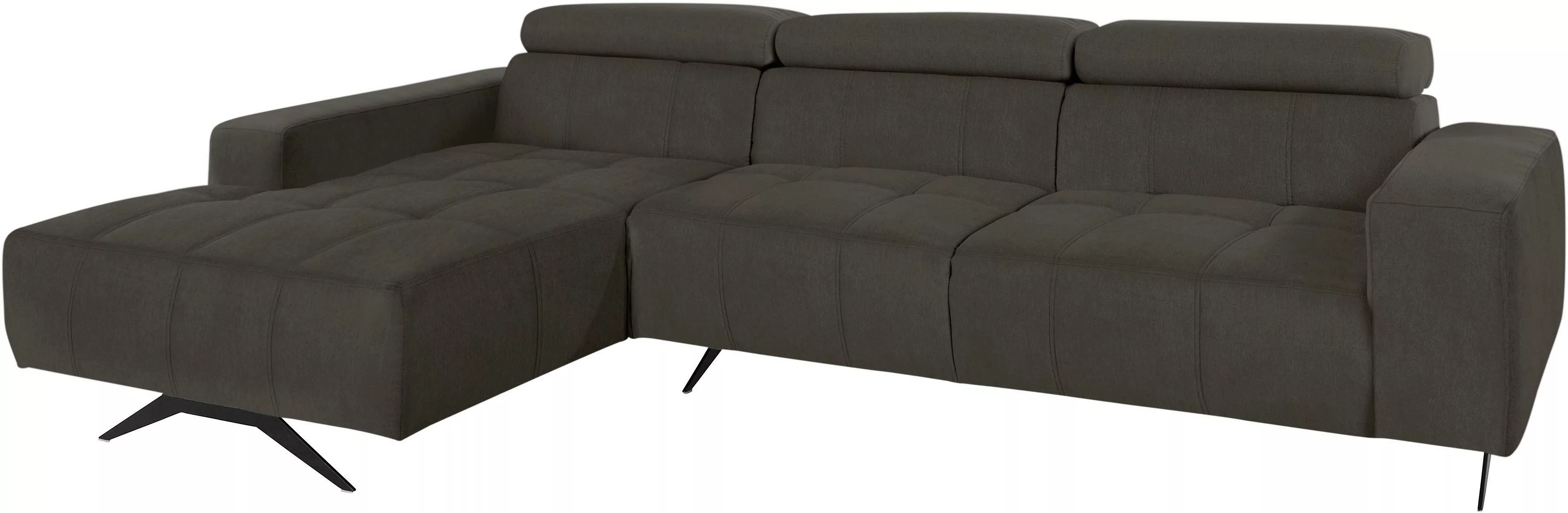 DOMO collection Ecksofa "Trento L-Form", wahlweise mit Kopfteilverstellung, günstig online kaufen