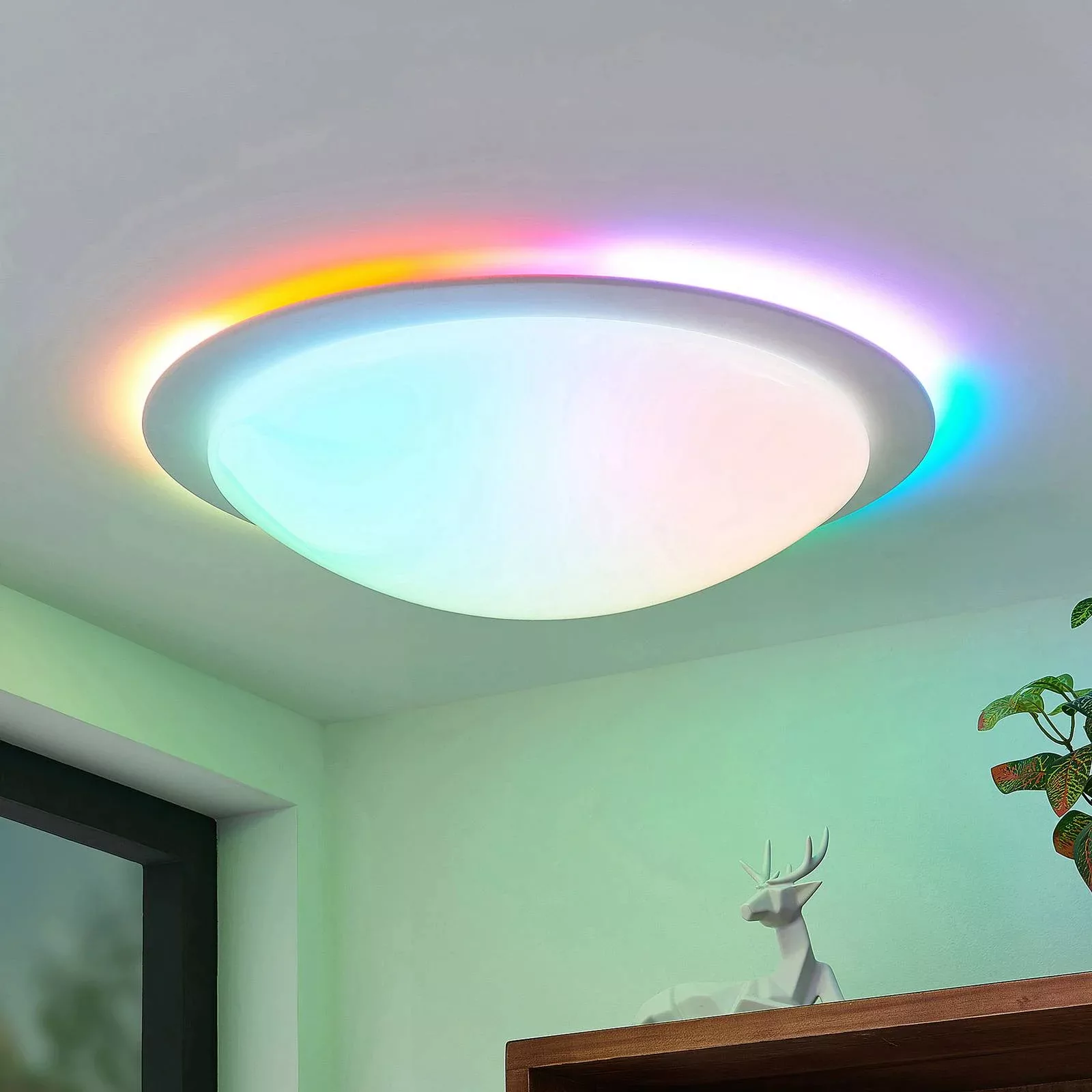 Lindby Aurela LED-Deckenlampe CCT RGB Ø 58,5 cm günstig online kaufen