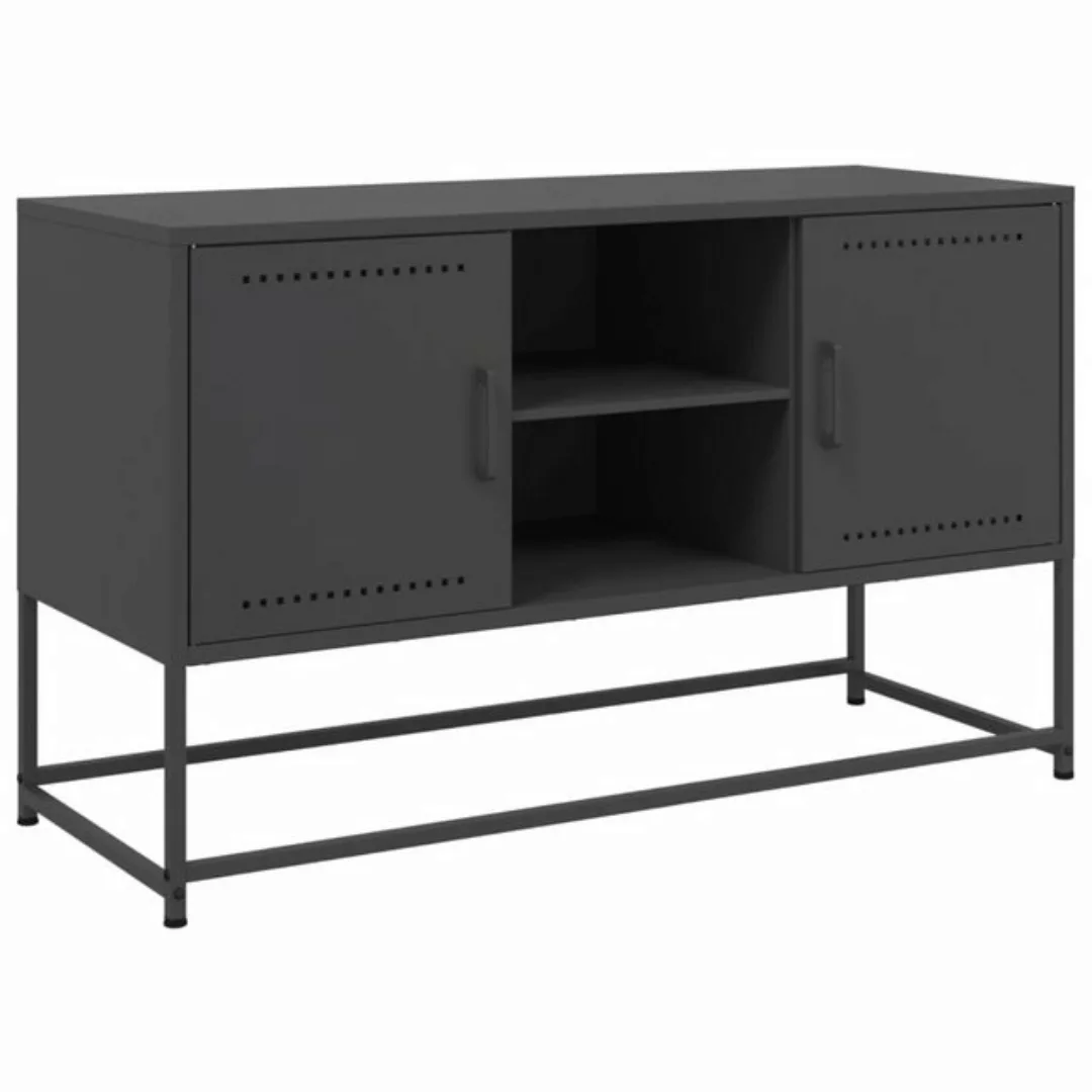 vidaXL Schrankmodule TV-Schrank Schwarz 100,5x39x60,5 cm Stahl günstig online kaufen