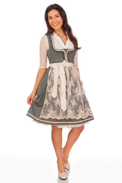 MarJo Dirndl Midi Dirndl 2tlg. - ANORA - taubenblau günstig online kaufen