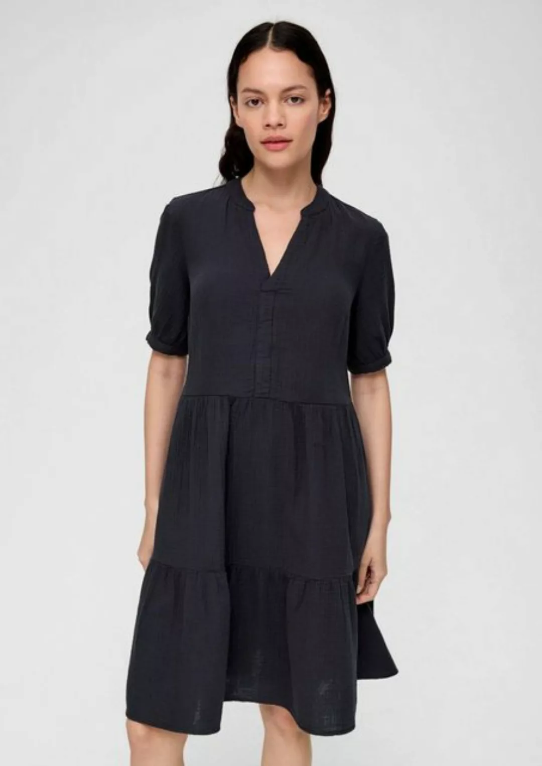 s.Oliver Minikleid Crinkle-Kleid mit Volants im Loose Fit Volants günstig online kaufen