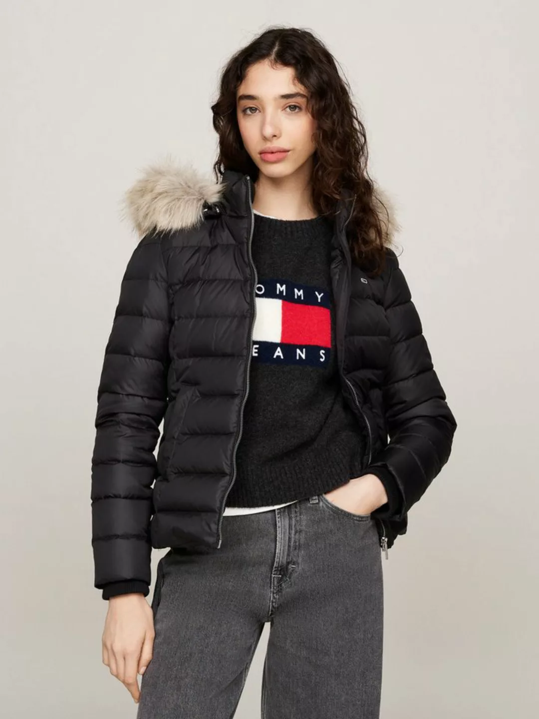 Tommy Jeans Curve Steppjacke TJW BASIC HOODED DOWN JACKET EXT in Großen Grö günstig online kaufen