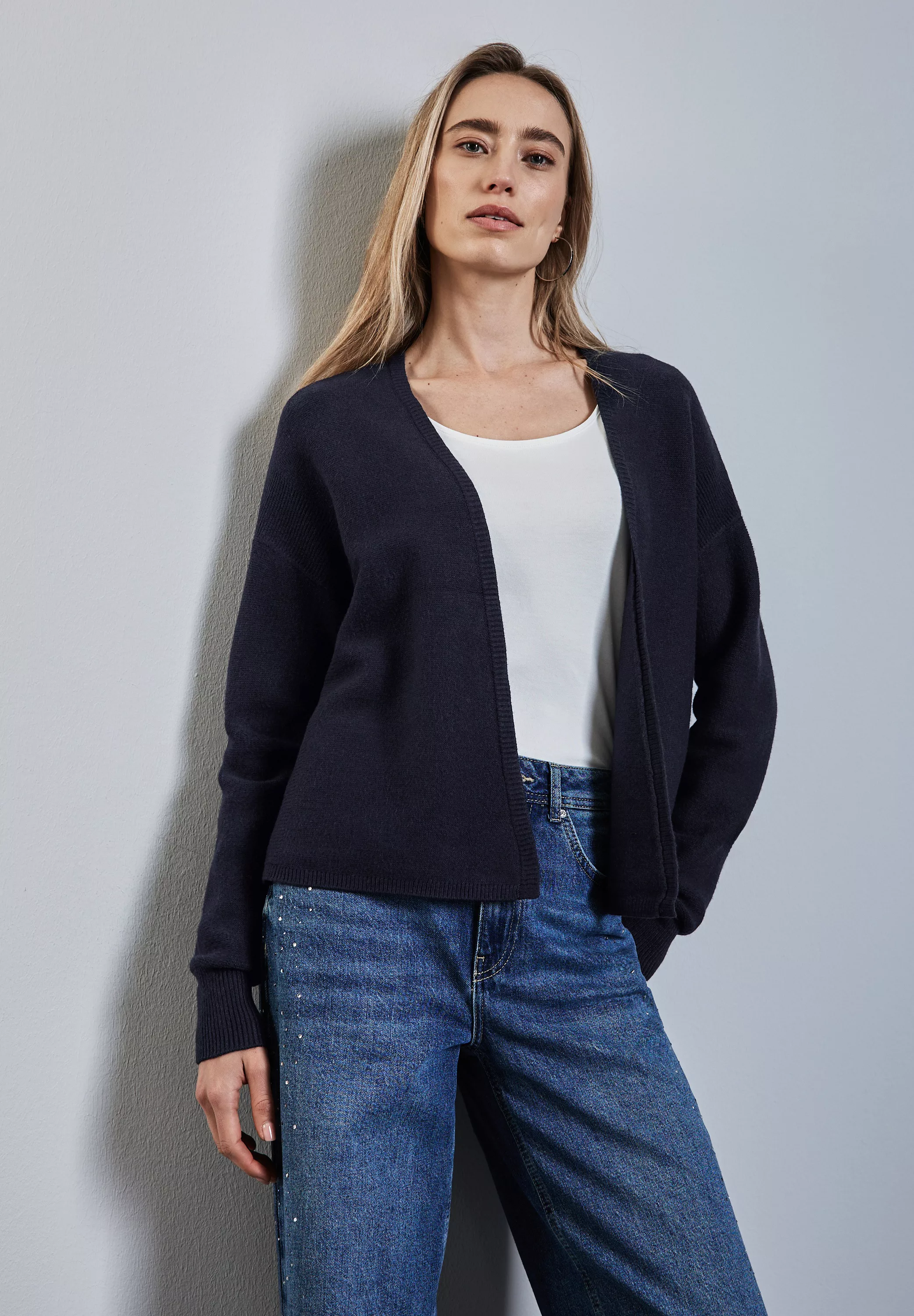 STREET ONE Cardigan, im angenehmen Materialmix günstig online kaufen