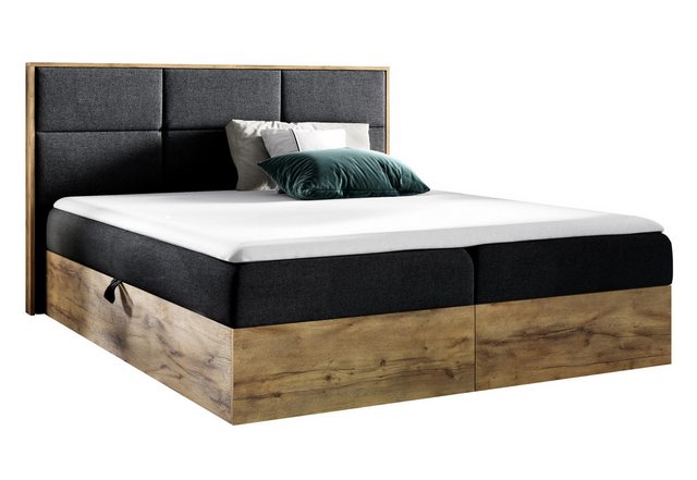 Furnix Boxspringbett Redos 120-200x200 Bett in Duo-Optik mit Bettkasten und günstig online kaufen