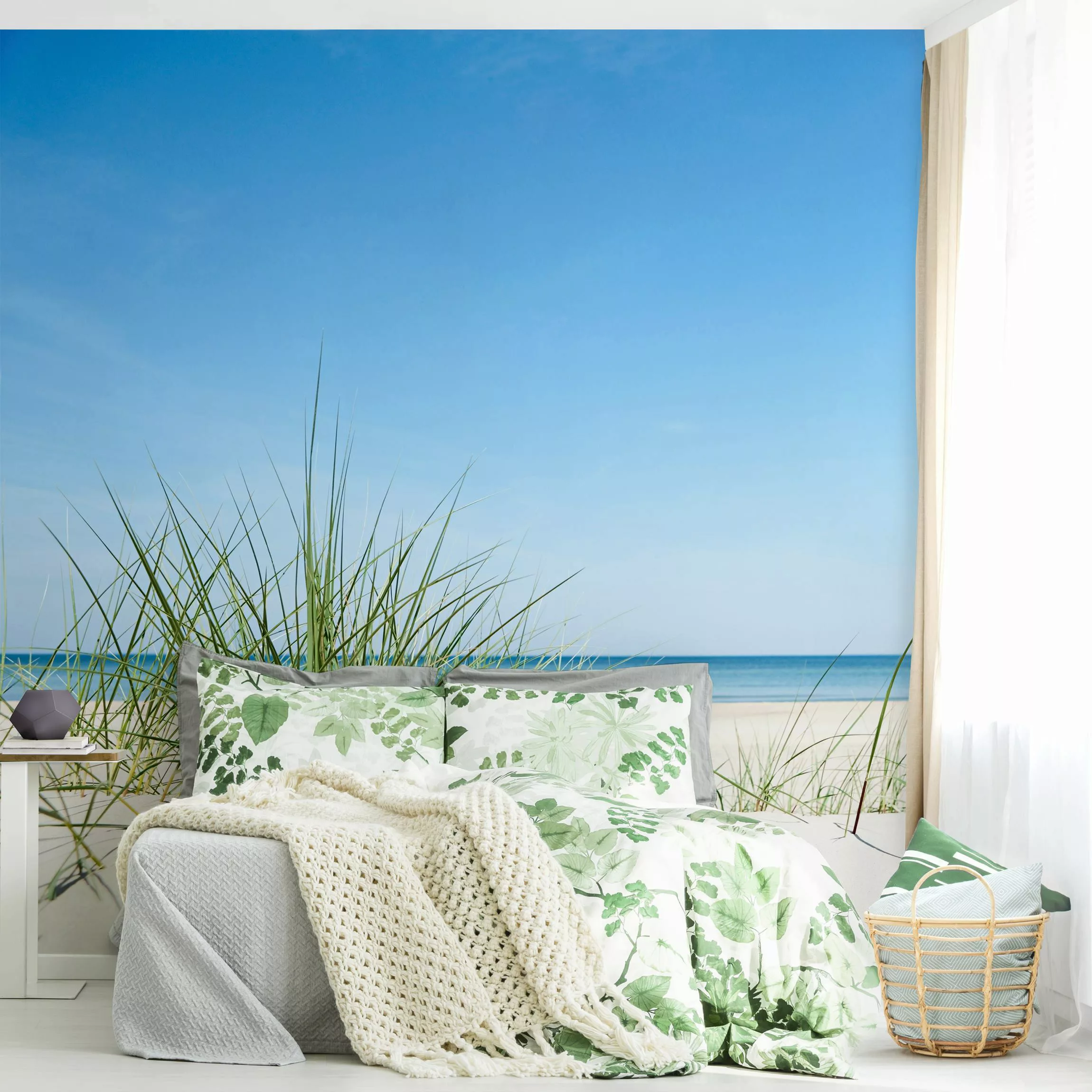 Bilderwelten Fototapete Strand Ostseeküste blau Gr. 192 x 192 günstig online kaufen