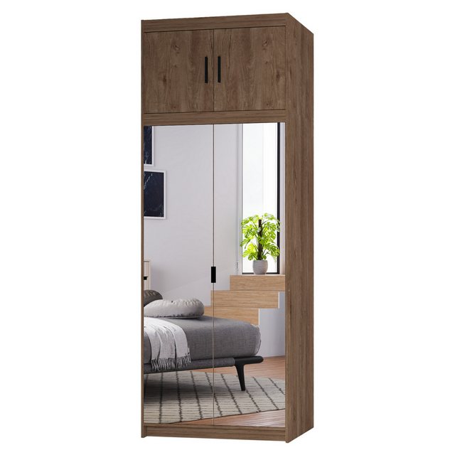 Furnix Kleiderschrank Eliza 90 cm Schrank mit Spiegel sechs Böden mit/ohne günstig online kaufen