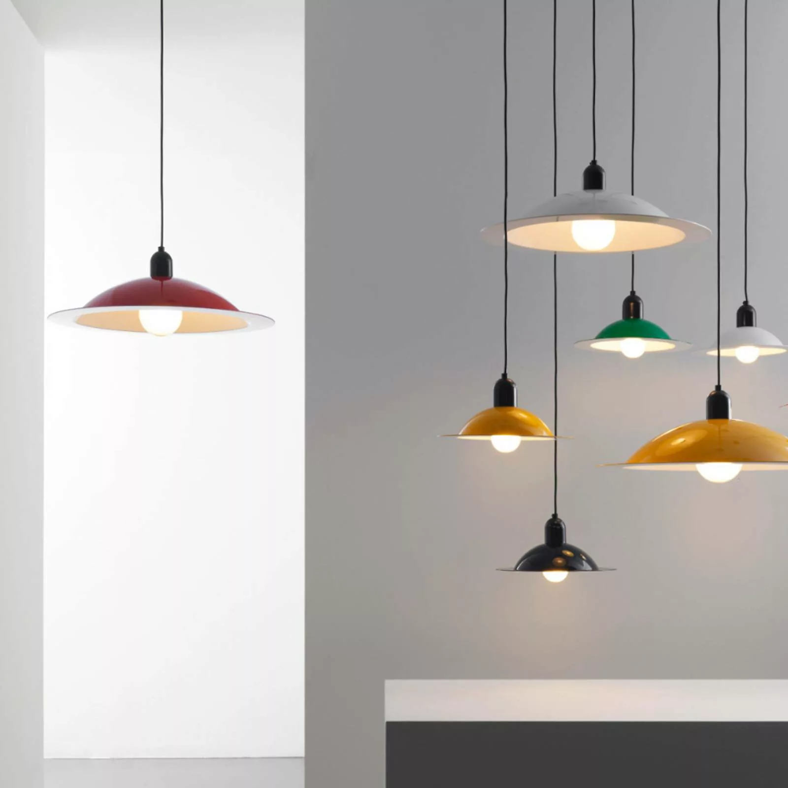 Stilnovo Lampiatta LED-Hängelampe, Ø 50cm, koralle günstig online kaufen