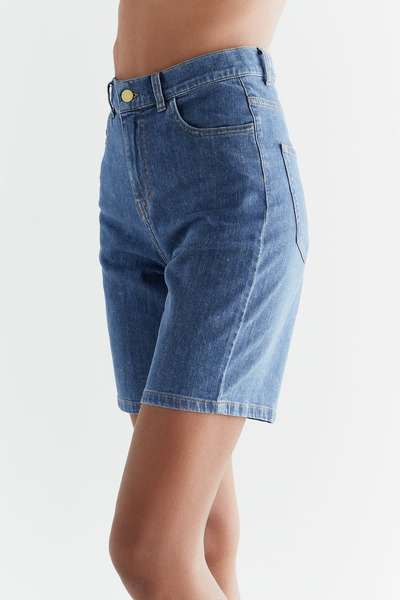 Evermind - Damen Jeans Short Aus Bio-baumwolle Wa3020 günstig online kaufen